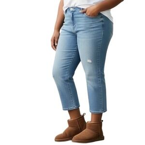 NICOLE MILLER NY Womens Jeans 18 Soho High Rise Slim Straight Cropped Stretch